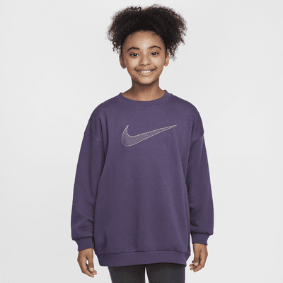 Sweat oversize Nike Sportswear Club Fleece pour ado (fille)