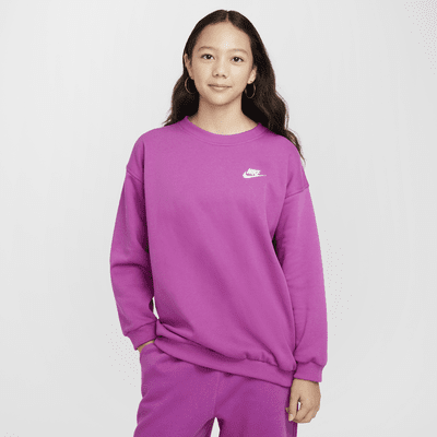 Φούτερ σε φαρδιά γραμμή Nike Sportswear Club Fleece για μεγάλα παιδιά