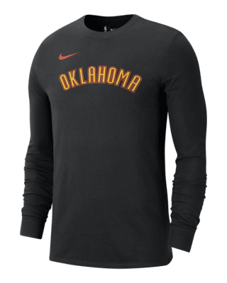 Мужская футболка Oklahoma City Thunder Essential City Edition Nike NBA Long-Sleeve