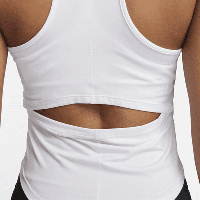 Nike, One Fitted Dri-FIT Cropped Tank Top - White