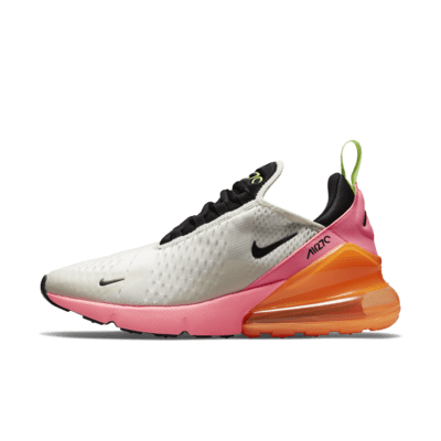 Nike Air Max 270 White/Pink/Orange Women's Shoes, Size: 6.5