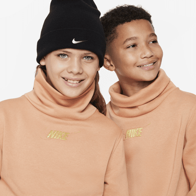 Nike Sportswear Club Fleece Big Kids' (Girls') Long-Sleeve Funnel-Neck Top