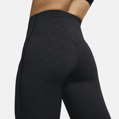 Nike Universa Leggings de 7/8 de talle alto y sujeción media con bolsillos y estampado - Mujer