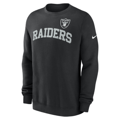 Sudadera de cuello redondo sin cierre Nike de la NFL para hombre Las Vegas Raiders Club