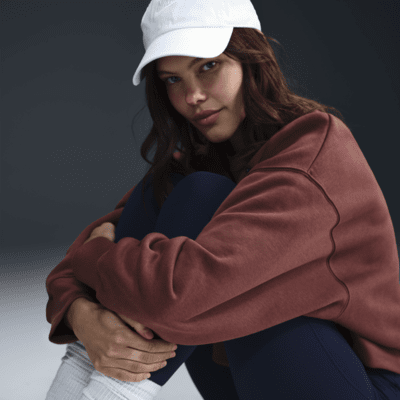 Damska bluza dresowa o dodatkowo powiększonym kroju z półokrągłym dekoltem i logo Nike Sportswear Phoenix Fleece