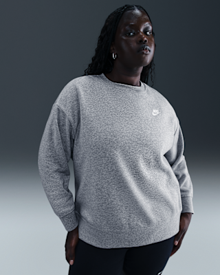 Женский свитшот Nike Sportswear Club Fleece Loose Crew-Neck (Plus Size)