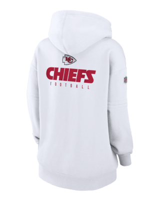 Nike Women's Sideline Club (NFL Kansas City Chiefs) Pullover Hoodie in White, Size: 2XL | 00MW10A7G-E7V