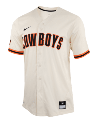 Oklahoma State Men's Nike College Full-Button Baseball Jersey