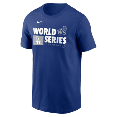 Playera Nike de la MLB para hombre Los Angeles Dodgers 2024 World Series Champions Roster