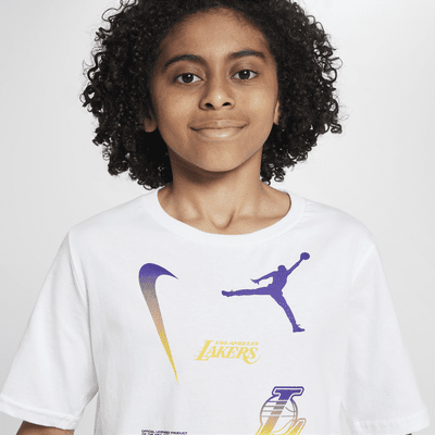 Los Angeles Lakers Courtside Statement Edition Older Kids' Jordan NBA Max90 T-Shirt