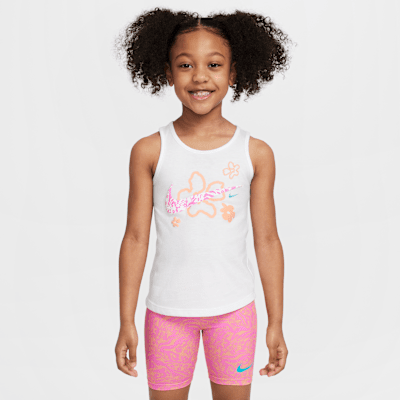 Nike Dri-FIT Conjunto de mallas cortas y camiseta con estampado de flores silvestres - Niño/a pequeño/a
