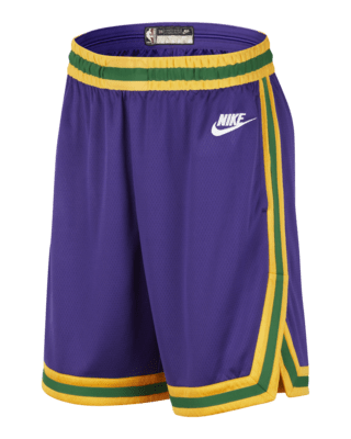 Nike Youth Los Angeles Lakers White Dri-FIT Hardwood Classic Swingman Shorts
