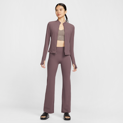 나이키 젠비 여성 하이웨이스트 플레어 노 프론트 심 레깅스