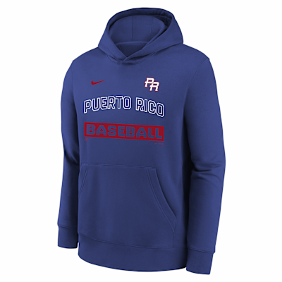Puerto Rico National Baseball Team 2026 World Baseball Classic Club Youth Nike Pullover Hoodie