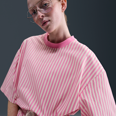 Nike Sportswear Chill Poplin Lockeres Oberteil mit Streifen (Damen)