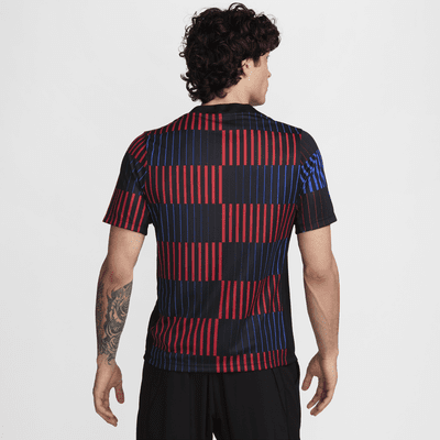 Maglia da calcio pre-partita a manica corta Nike Dri-FIT FC Barcelona Academy Pro da uomo – Away