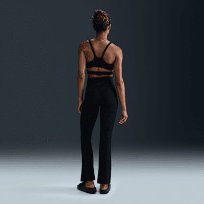 Nike Zenvy Rib legging met hoge taille, lichte ondersteuning en wijde pijpen voor dames