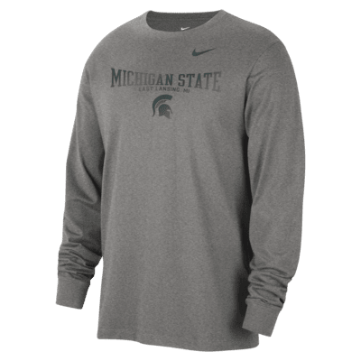 Michigan State Men's Nike College Crew-Neck Long-Sleeve T-Shirt