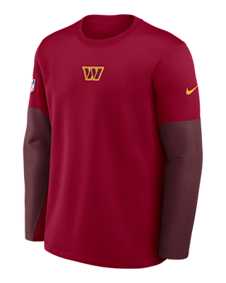 Мужская футболка Washington Commanders Scripted To Win Sideline Coach Nike Therma-FIT NFL Long-Sleeve