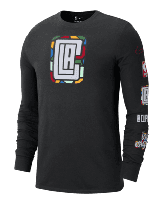 Men's LA Clippers Nike Black 2020/21 City Edition Logo T-Shirt
