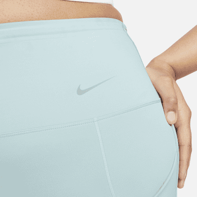 Leggings cropped de tiro alto y sujeción firme con bolsillos para mujer Nike Go