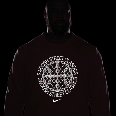 Sweatshirt de basquetebol com gola redonda Dri-FIT Nike Standard Issue para homem