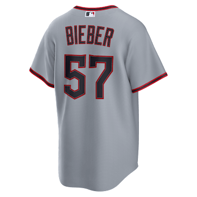 Jersey Nike de la MLB Replica para hombre Shane Bieber Cleveland Guardians