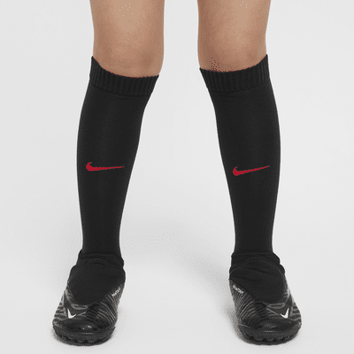 Conjunto de três peças de futebol de réplica Nike do equipamento alternativo Stadium FC Barcelona 2024/25 para criança