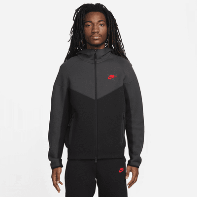 Nike Sportswear Women's Tech Fleece Black Mid Rise Joggers – Puffer Reds
