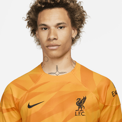 Jersey de fútbol de manga corta Nike Dri-FIT Liverpool FC de portero 2023/24 Stadium para hombre