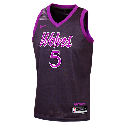 Jersey Nike de la NBA Swingman para niños talla grande de Anthony Edwards de los Minnesota Timberwolves City Edition