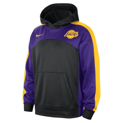 Sudadera con gorro Nike Therma-FIT de la NBA con gráfico para hombre Los Angeles Lakers Starting 5