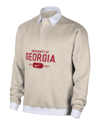 Мужские  Georgia Club Fleece Nike College Long-Sleeve Polo