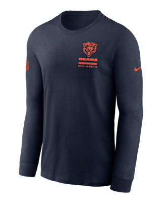 Мужская футболка Chicago Bears Sideline Team Issue Nike Dri-FIT NFL Long-Sleeve