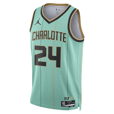 Jersey Nike Dri-FIT de la NBA Swingman para hombre Brandon Miller Charlotte Hornets 2024/25 City Edition