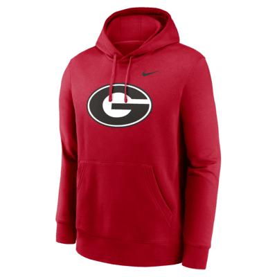 Sudadera con gorro sin cierre universitaria Nike para hombre Georgia Bulldogs Primetime Evergreen Club Primary Logo