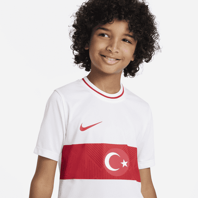Türkiye 2022/23 Home Older Kids' Nike Dri-FIT Short-Sleeve Football Top ...