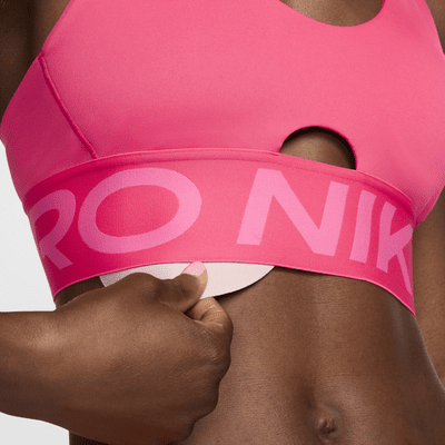 Nike Pro Indy Plunge gepolsterter Sport-BH mit mittlerem Halt