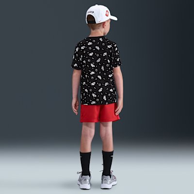 Playera cuadrada estampada para niños de preescolar Nike