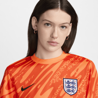 England (Women's Team) 2024/25 Stadium Goalkeeper Women's Nike Dri-FIT Football Replica Short-Sleeve Shirt