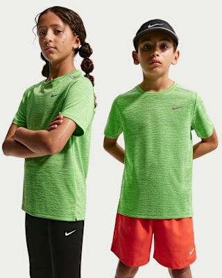 Детские шорты Nike Miler Big Kids' Dri-FIT Short-Sleeve Top
