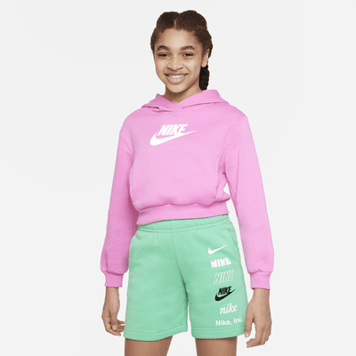 Nike Sportswear Club Fleece Older Kids' (Girls') Crop Hoodie. Nike CA