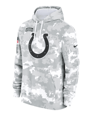 Мужское худи Indianapolis Colts Salute to Service Primary Edge Club Nike NFL Pullover Hoodie