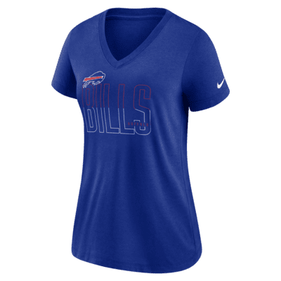 Nike Lockup Split (NFL Buffalo Bills) Women's Mid V-Neck T-Shirt.