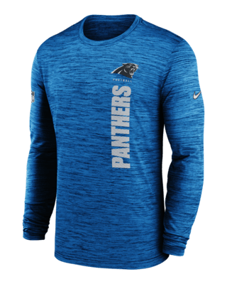 Мужская футболка Carolina Panthers Sideline Velocity Nike Dri-FIT NFL Long-Sleeve