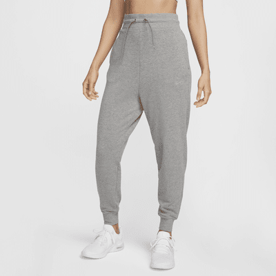 Nike Yoga Dri-Fit 7/8 Terry Fleece Short Joggers Gray Drawstring Womens  Size XS