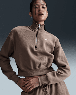 Женский свитшот Nike Sportswear Phoenix Fleece 1/2-Zip Cropped