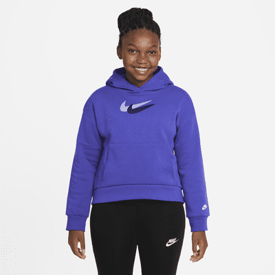 Nike Sportswear Big Kids' (Girls') Fleece Hoodie (Extended Size)