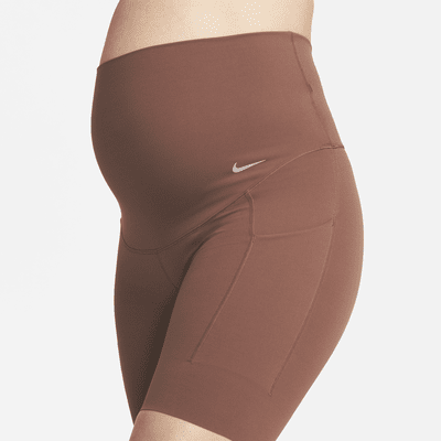 Nike Zenvy (M) Biker-Shorts mit sanftem Halt, hohem Taillenbund und Taschen für Damen (ca. 20 cm)(Umstandskleidung)