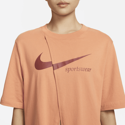 Nike Sportswear Collection Women's Oversized Slit Short-Sleeve Top